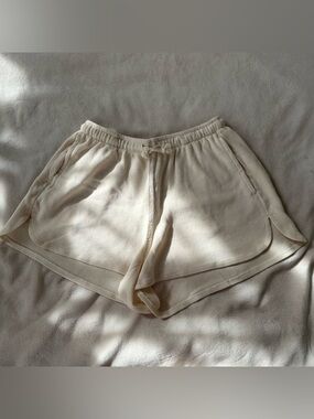 Brandy Melville Cream Thermal Shorts